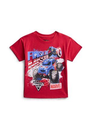 Monster Jam Toddler Patriotic Americana Graphic T-Shirt